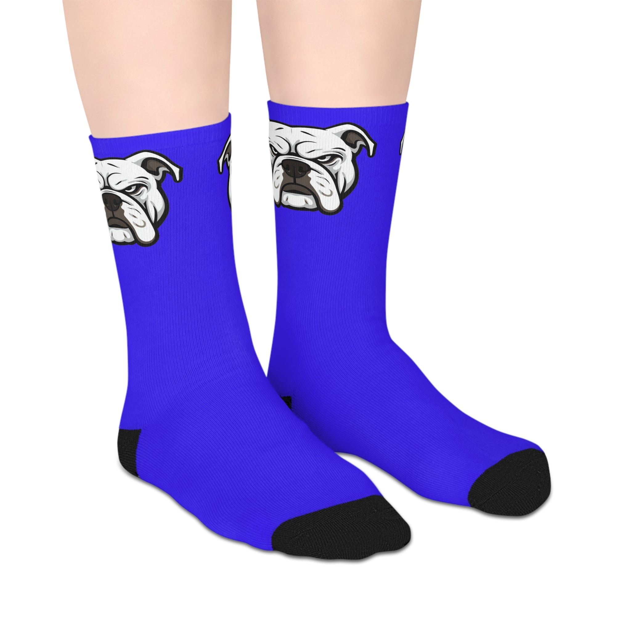 Blue ThatBulldogsFan Mascot Mid-Length Socks | ThatBulldogsFan Merch
