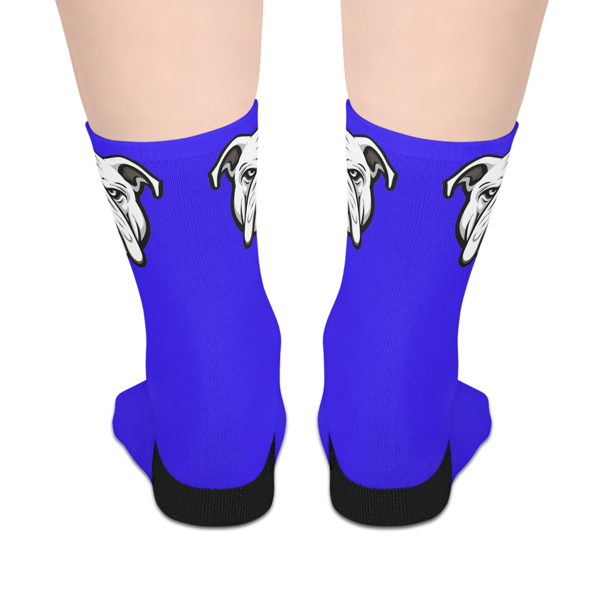 Blue ThatBulldogsFan Mascot Mid-Length Socks | ThatBulldogsFan Merch