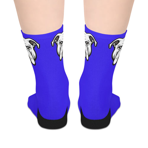 Blue ThatBulldogsFan Mascot Mid-Length Socks | ThatBulldogsFan Merch